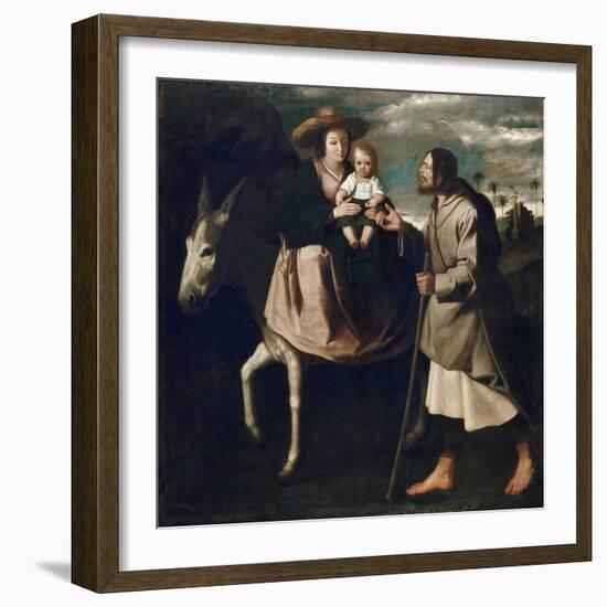 The Flight into Egypt-Francisco de Zurbaran-Framed Giclee Print