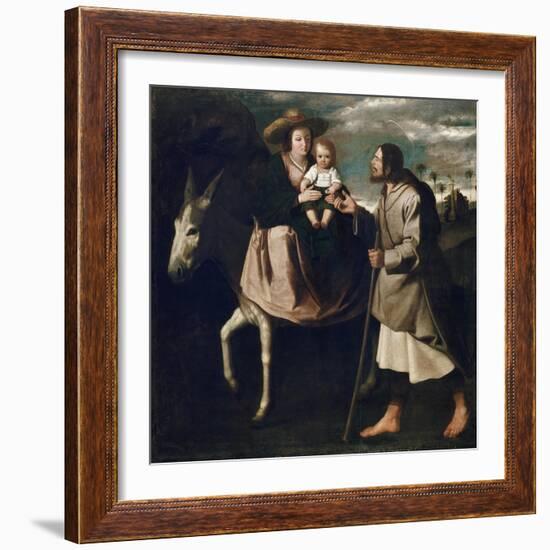 The Flight into Egypt-Francisco de Zurbaran-Framed Giclee Print