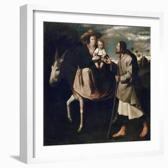 The Flight into Egypt-Francisco de Zurbaran-Framed Giclee Print