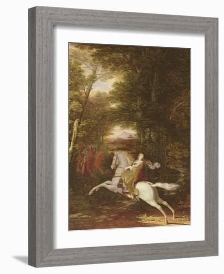 The Flight of Florimell, 1819 (Oil on Canvas)-Washington Allston-Framed Giclee Print