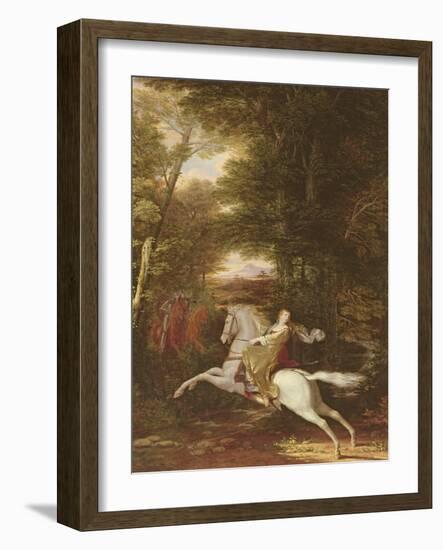 The Flight of Florimell, 1819 (Oil on Canvas)-Washington Allston-Framed Giclee Print