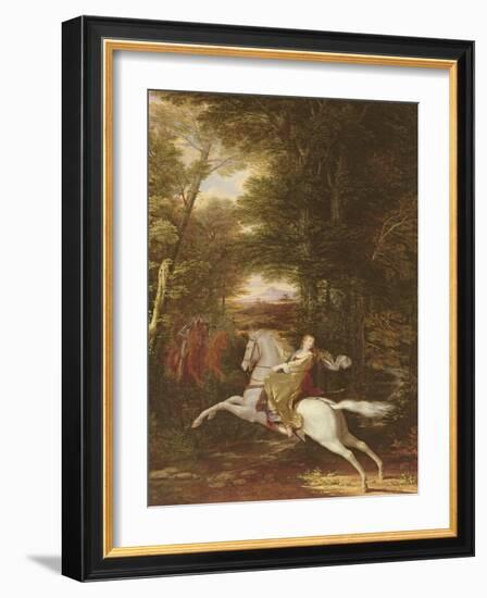 The Flight of Florimell, 1819 (Oil on Canvas)-Washington Allston-Framed Giclee Print