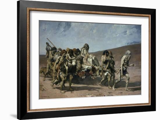 The Flight of the Cainites, c.1880-Fernand Cormon-Framed Giclee Print