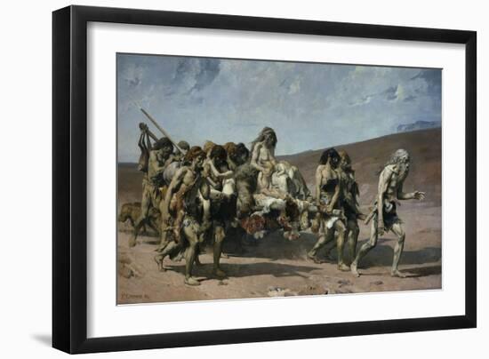 The Flight of the Cainites, c.1880-Fernand Cormon-Framed Giclee Print