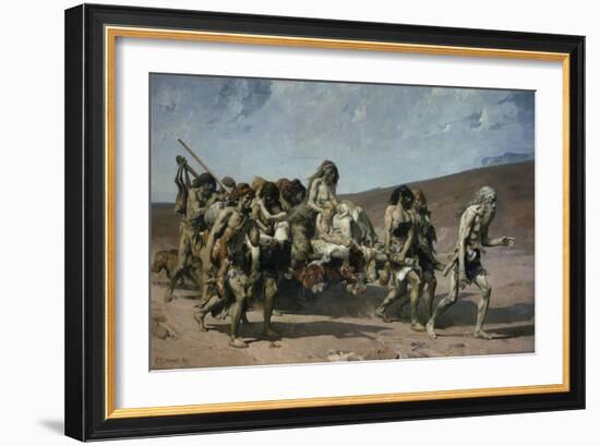 The Flight of the Cainites, c.1880-Fernand Cormon-Framed Giclee Print