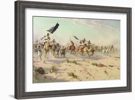 The Flight of the Khalifa after His Defeat at the Battle of Omdurman, 2nd September 1898, 1899-Robert George Talbot Kelly-Framed Giclee Print