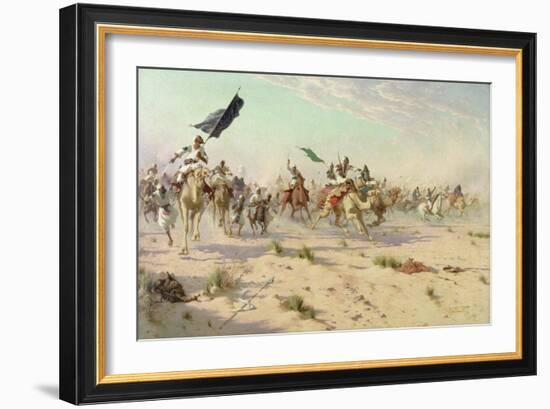 The Flight of the Khalifa after His Defeat at the Battle of Omdurman, 2nd September 1898, 1899-Robert George Talbot Kelly-Framed Giclee Print