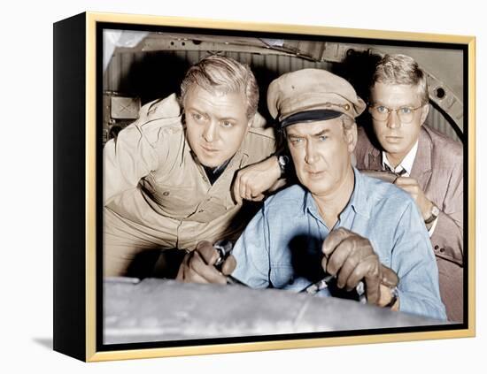 THE FLIGHT OF THE PHOENIX, from left: Richard Attenborough, James Stewart, Hardy Kruger, 1965.-null-Framed Stretched Canvas