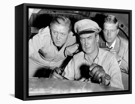 The Flight of the Phoenix, L-R: Richard Attenborough, James Stewart, Hardy Kruger, 1965-null-Framed Stretched Canvas