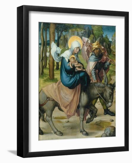 The Flight to Egypt, from the Altar: "The Virgin's Seven Agonies", 1495-96-Albrecht Dürer-Framed Giclee Print