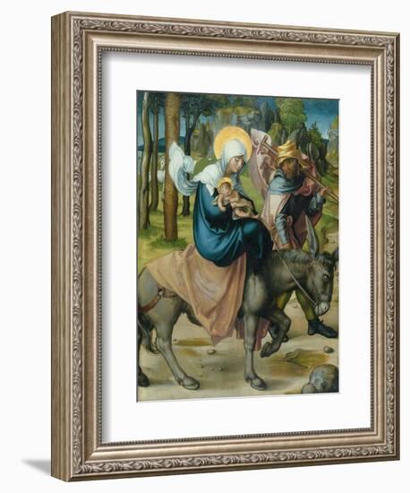 The Flight to Egypt, from the Altar: "The Virgin's Seven Agonies", 1495-96-Albrecht Dürer-Framed Giclee Print