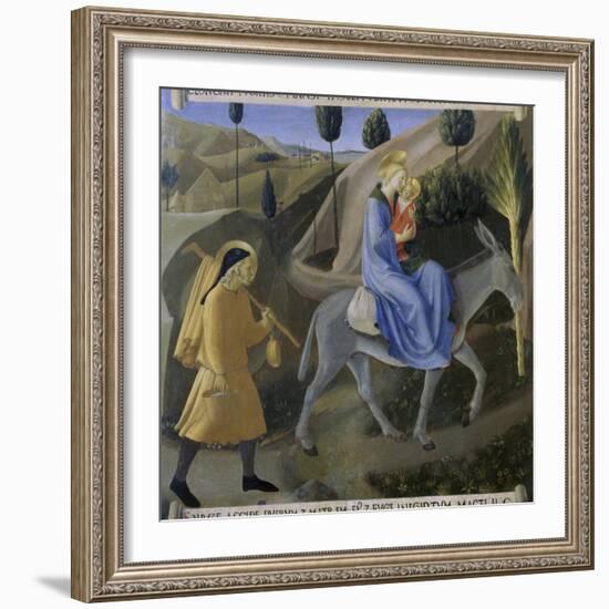 The Flight to Egypt, Story of the Life of Christ-Fra Angelico-Framed Giclee Print
