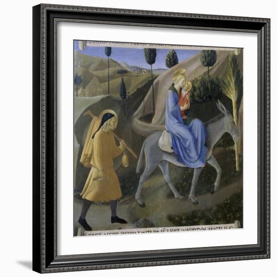 The Flight to Egypt, Story of the Life of Christ-Fra Angelico-Framed Giclee Print