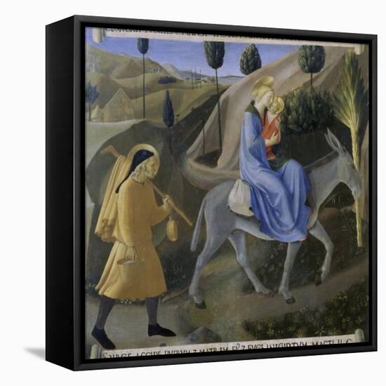 The Flight to Egypt, Story of the Life of Christ-Fra Angelico-Framed Premier Image Canvas
