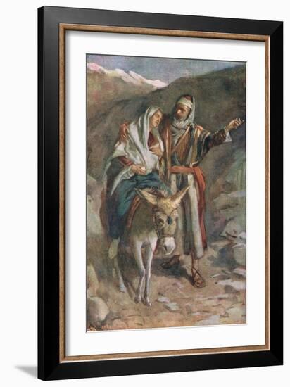 The Flight to Egypt-Harold Copping-Framed Giclee Print