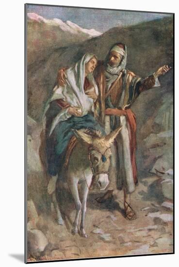 The Flight to Egypt-Harold Copping-Mounted Giclee Print