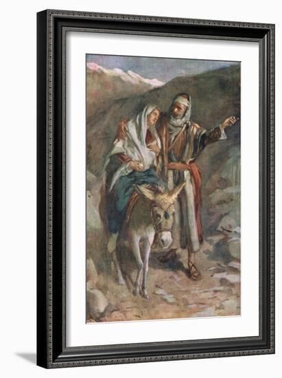 The Flight to Egypt-Harold Copping-Framed Giclee Print