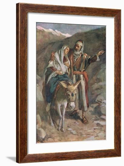 The Flight to Egypt-Harold Copping-Framed Giclee Print