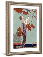 The Flighty Bird, France, Early 20th Century-Georges Barbier-Framed Giclee Print