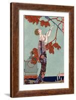 The Flighty Bird, France, Early 20th Century-Georges Barbier-Framed Giclee Print