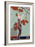 The Flighty Bird, France, Early 20th Century-Georges Barbier-Framed Giclee Print