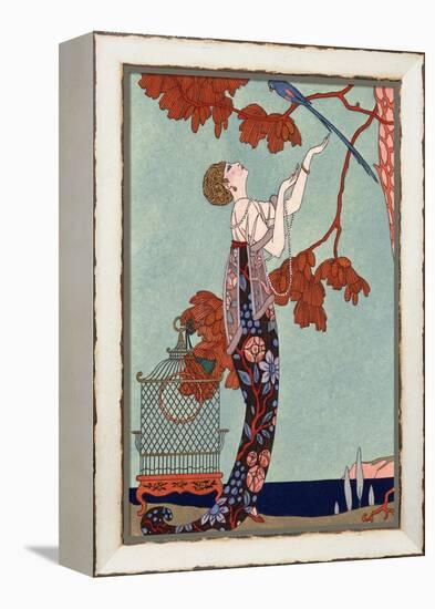The Flighty Bird, France, Early 20th Century-Georges Barbier-Framed Premier Image Canvas