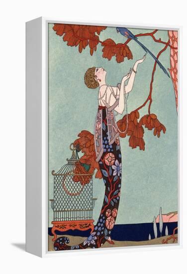 The Flighty Bird, France, Early 20th Century-Georges Barbier-Framed Premier Image Canvas