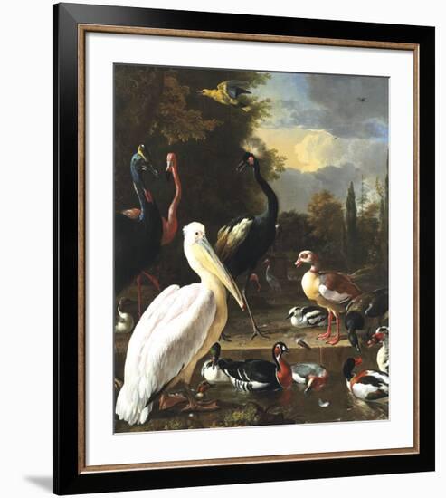 The Floating Feather-Melchior d'Hondecoeter-Framed Premium Giclee Print