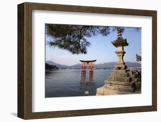 The Floating Miyajima Torii Gate of Itsukushima Shrine, Miyajima Island, Western Honshu, Japan-Stuart Black-Framed Photographic Print