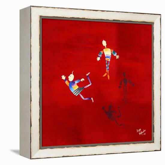 The Floating Red-Susse Volander-Framed Stretched Canvas