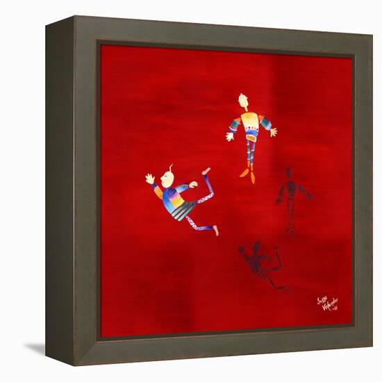 The Floating Red-Susse Volander-Framed Stretched Canvas