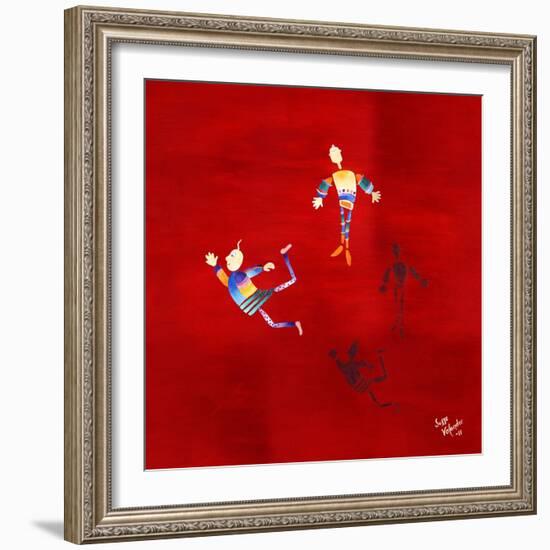 The Floating Red-Susse Volander-Framed Art Print