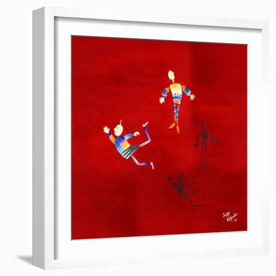 The Floating Red-Susse Volander-Framed Art Print