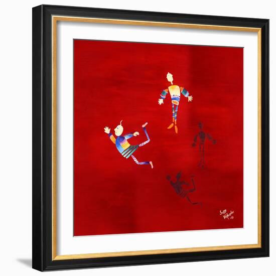 The Floating Red-Susse Volander-Framed Art Print