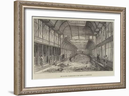 The Floating Swimming-Bath in the Thames at Charing-Cross-null-Framed Giclee Print