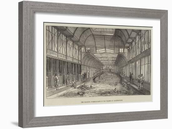 The Floating Swimming-Bath in the Thames at Charing-Cross-null-Framed Giclee Print