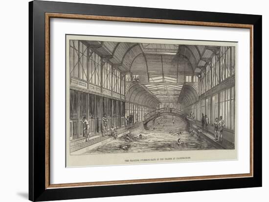 The Floating Swimming-Bath in the Thames at Charing-Cross-null-Framed Giclee Print