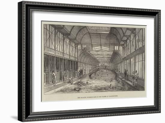 The Floating Swimming-Bath in the Thames at Charing-Cross-null-Framed Giclee Print