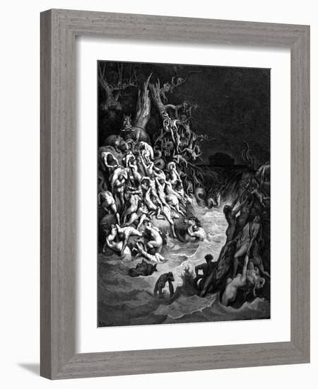 The Flood, 1866-Gustave Doré-Framed Giclee Print