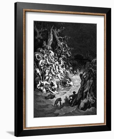 The Flood, 1866-Gustave Doré-Framed Giclee Print