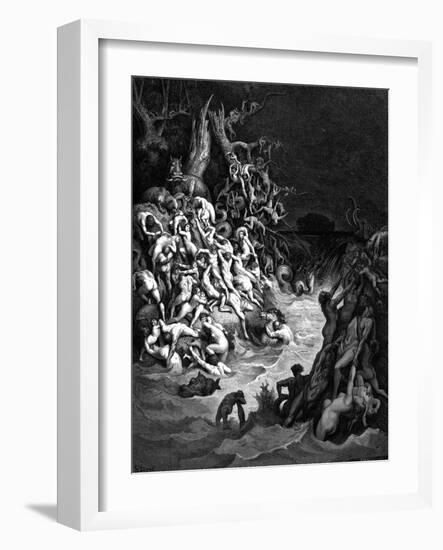 The Flood, 1866-Gustave Doré-Framed Giclee Print