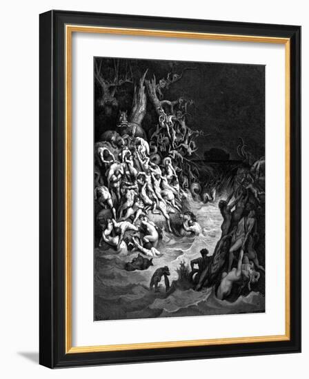 The Flood, 1866-Gustave Doré-Framed Giclee Print