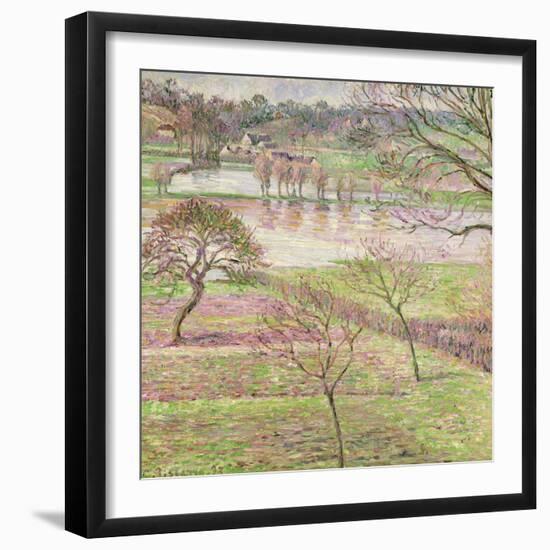 The Flood at Eragny, 1893-Camille Pissarro-Framed Giclee Print