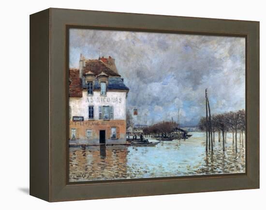 The Flood at Port-Marly, 1876-Alfred Sisley-Framed Premier Image Canvas