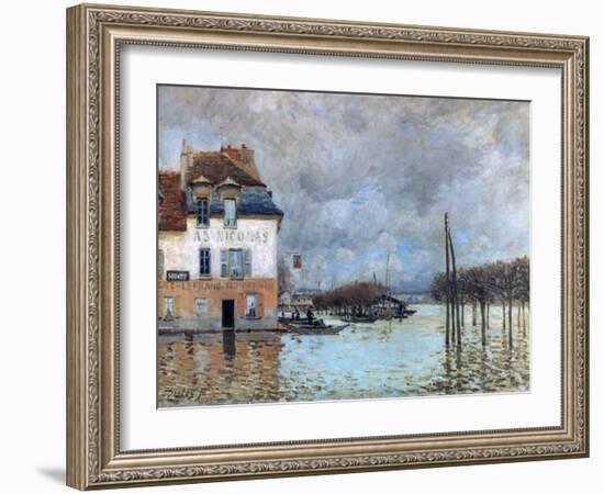 The Flood at Port-Marly, 1876-Alfred Sisley-Framed Giclee Print