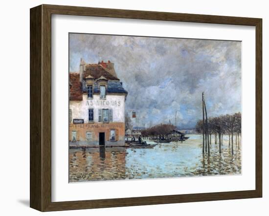 The Flood at Port-Marly, 1876-Alfred Sisley-Framed Giclee Print