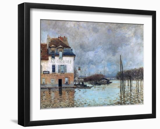 The Flood at Port-Marly, 1876-Alfred Sisley-Framed Giclee Print