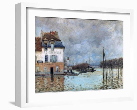 The Flood at Port-Marly, 1876-Alfred Sisley-Framed Giclee Print