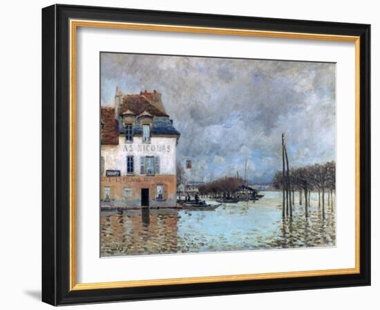 The Flood at Port-Marly, 1876-Alfred Sisley-Framed Giclee Print