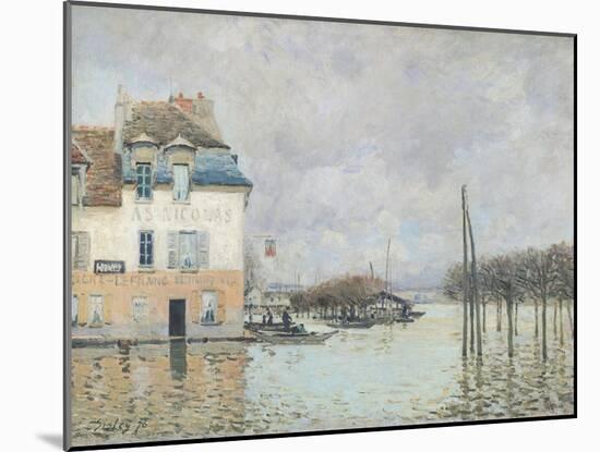 The Flood at Port-Marly, 1876-Alfred Sisley-Mounted Giclee Print